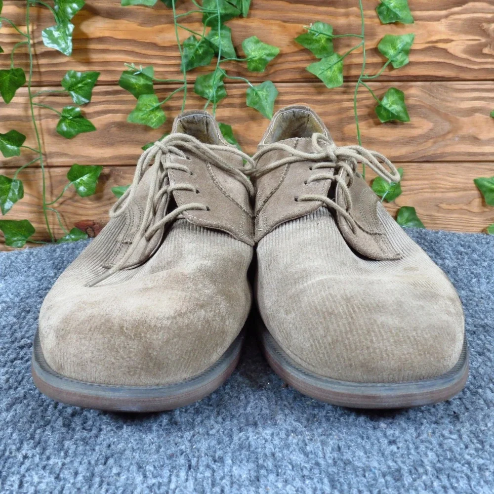Stacy Adams Dickinson Mens Oxford Shoes Size‎ 10.5 Dress Tan Suede Corduroy
